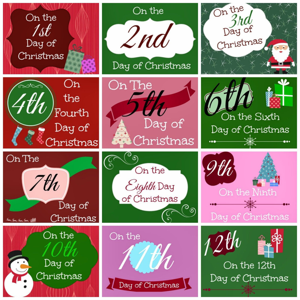 12 Days Of Christmas Printable Tags Busy Moms Helper Christmas Tags 