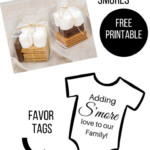 FREE PRINTABLE Adding S MORE Love To Our Family Baby Shower Tags