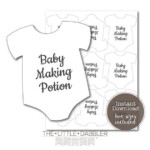 Baby Making Potion Printable Baby Shower Mini Onesie Favor Tags