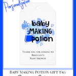 Baby Shower Cute Baby Making Potion Blue Thank You Gift Tags Zazzle