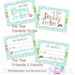 Printable Name Tags Event Baby Shower Guest Name Tags DIGITAL FILE By