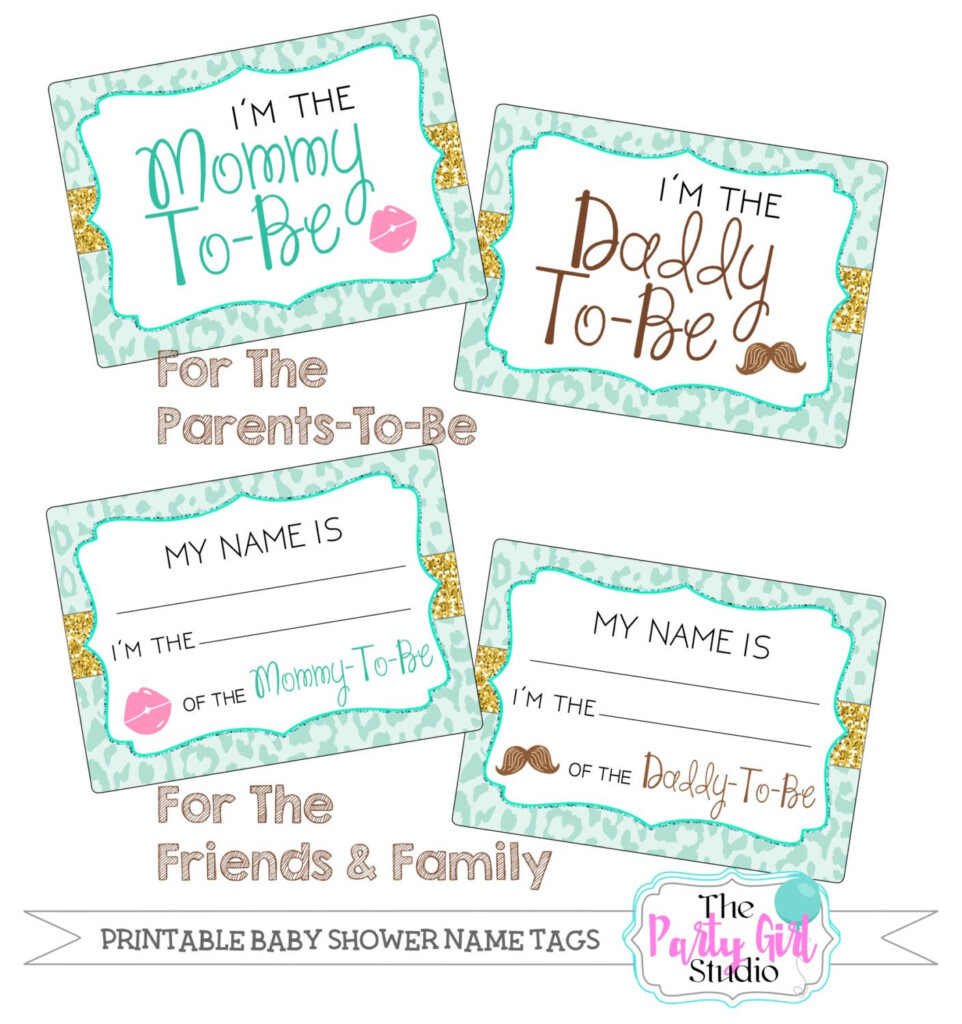 Printable Name Tags Event Baby Shower Guest Name Tags DIGITAL FILE By 