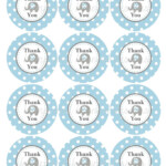 Thank You Favor Tags Elephant Printable Baby Shower Birthday Etsy