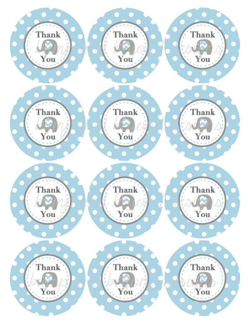 Thank You Favor Tags Elephant Printable Baby Shower Birthday Etsy 