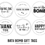 Free Bath Bomb Gift Tags For All Occasions Bath Bomb Gift Youre The