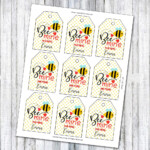 DIY PRINTABLE Tags Bee Valentine s Day Tag Bee Mine Personalized