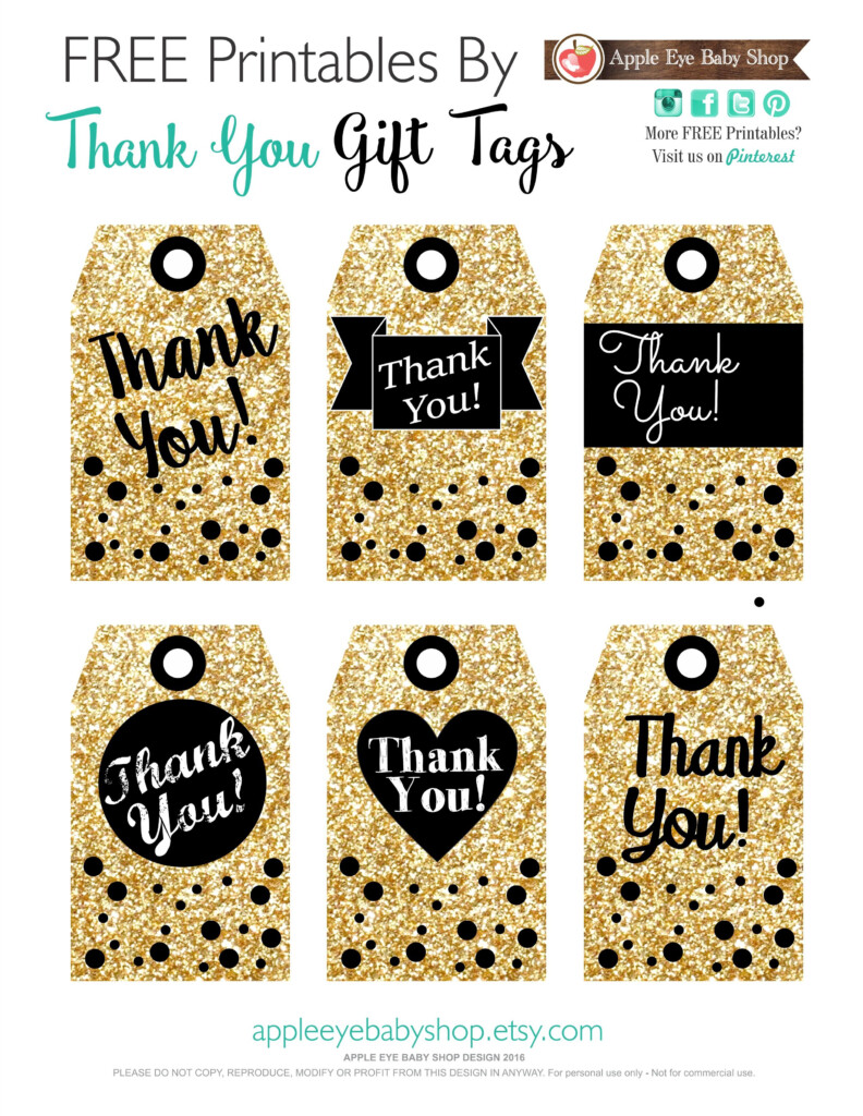 Printables Gift Tags Gold Glitter Black Birthday Labels Printables 
