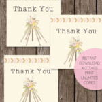 Printable 3x3 Boho Teepee Thank You Tags Print It Baby Free Baby