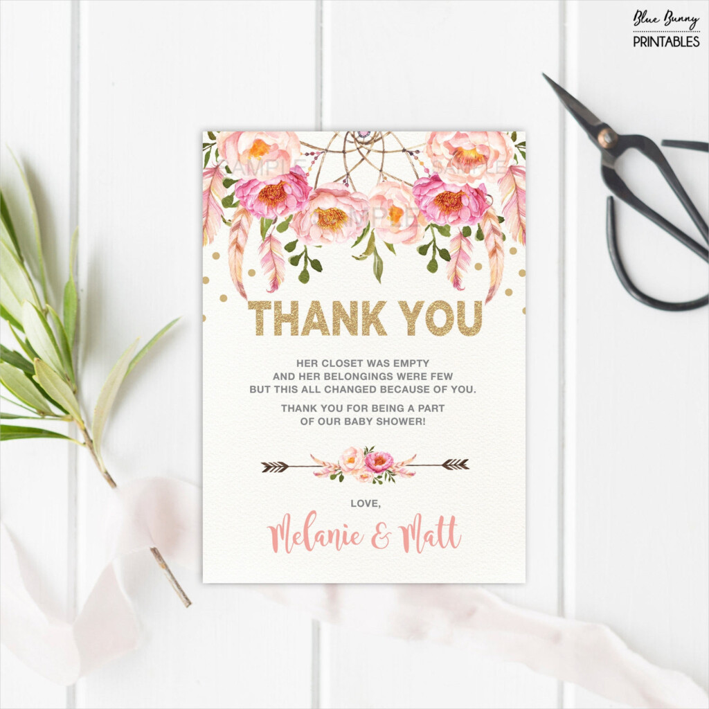 FREE 14 Baby Shower Thank You Cards In PSD AI EPS Vector Examples