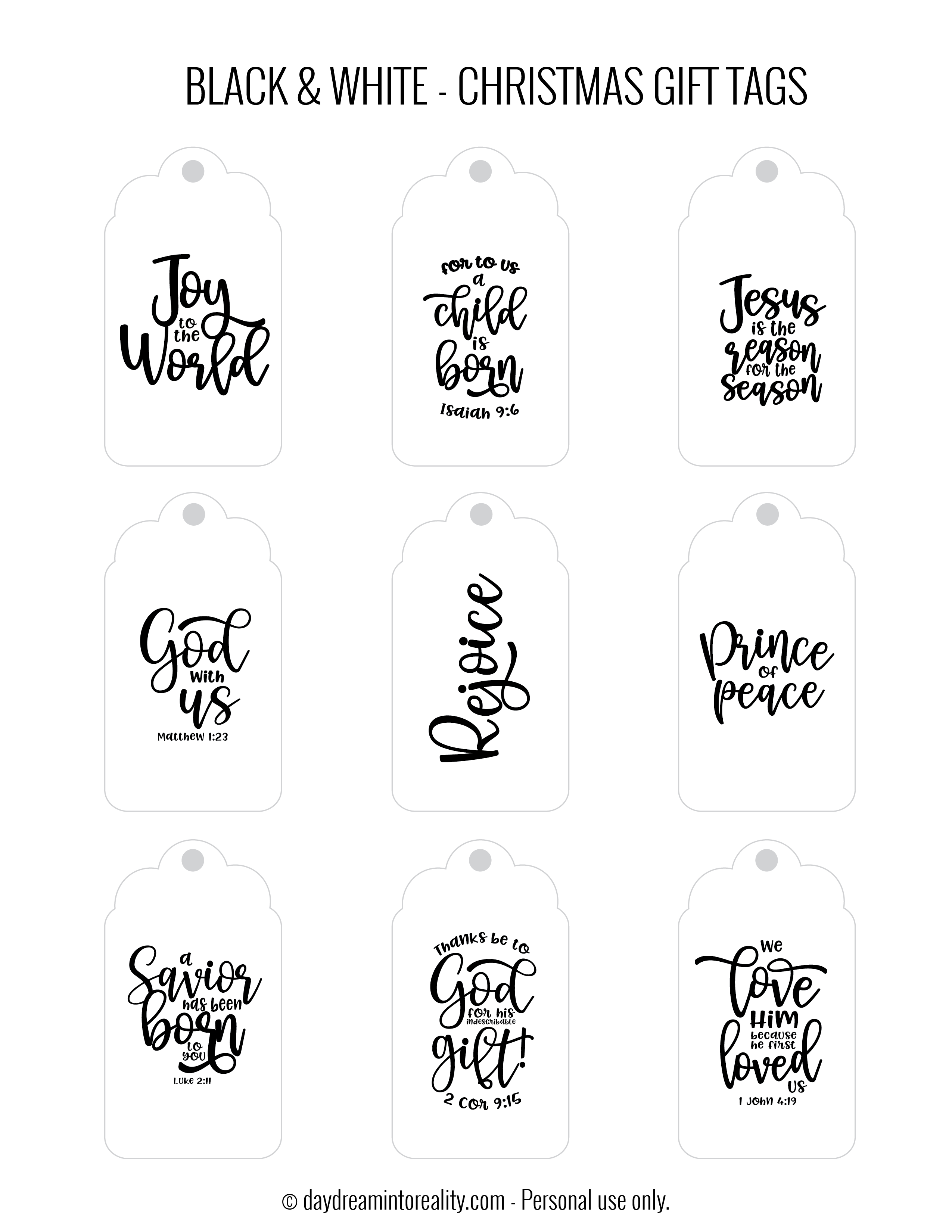 50 Free Printable Christmas Gift Tags Also Blank Templates