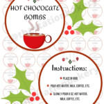 Hot Chocolate Bomb Tag Christmas Christmas Hot Cocoa Bomb Tags