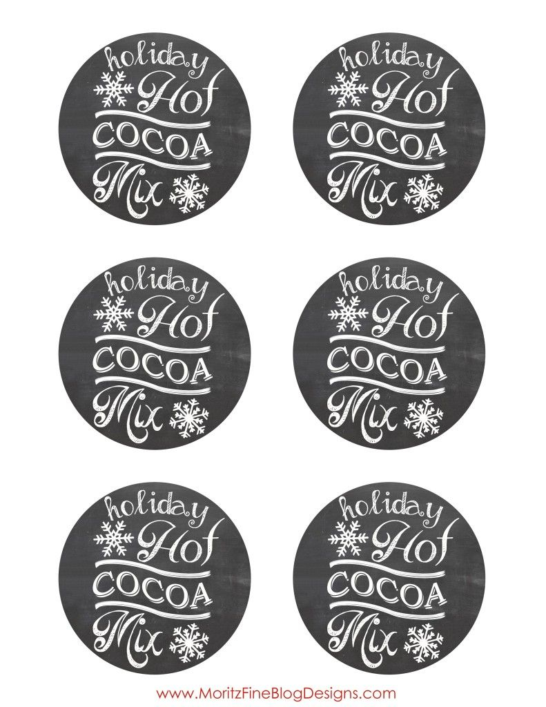 Holiday Hot Cocoa Mix Labels Inexpensive Holiday Gifts Homemade Hot