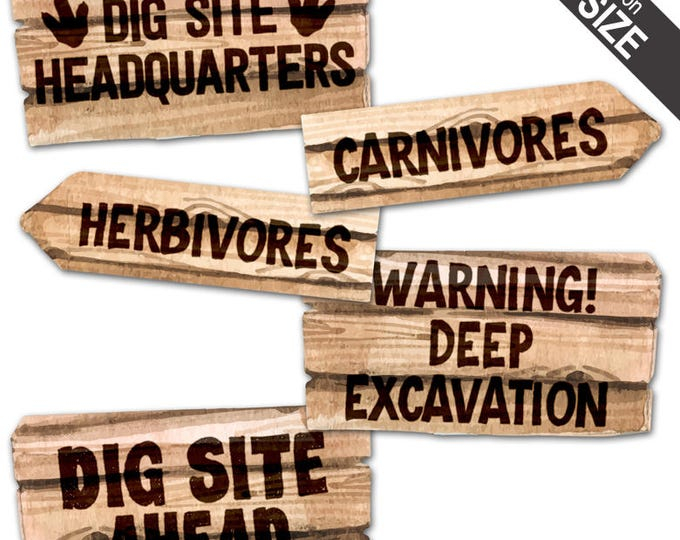 20 OFF Coupon On Dinosaur Dig Excavation Party Sign Decor A3 Size 