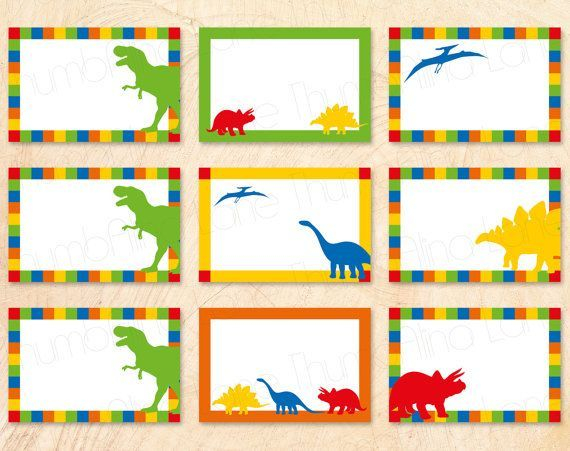 Dinosaur Name Tags Printable Etiquetas De Nome Festa Infantil 