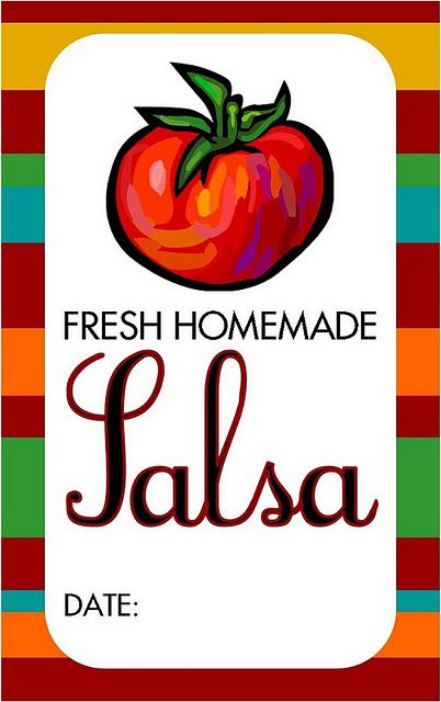 Salsa Label Free PDF Printable Homemade Salsa Canning Homemade 