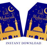 Eid Gift Tags Eid Mubarak Favor Tags Printable Happy Eid Tags Labels