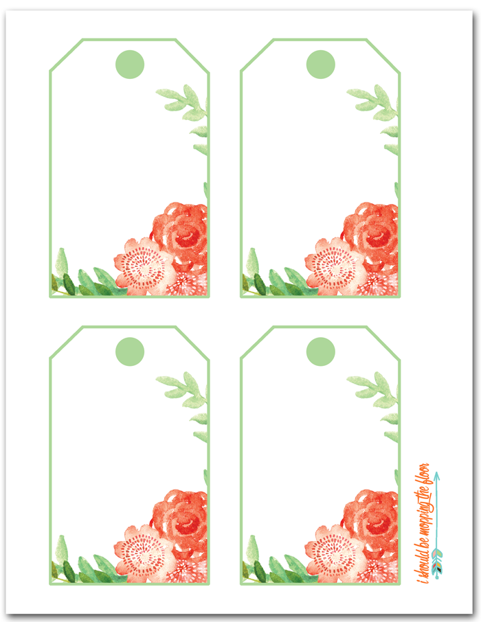 Free Printable Watercolor Tags I Should Be Mopping The Floor