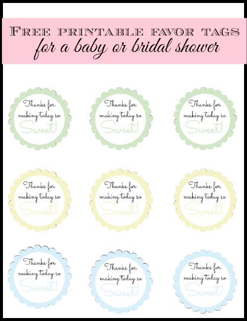 Free Printable Baby Shower Favor Tags In 20 Colors Play Party Plan 