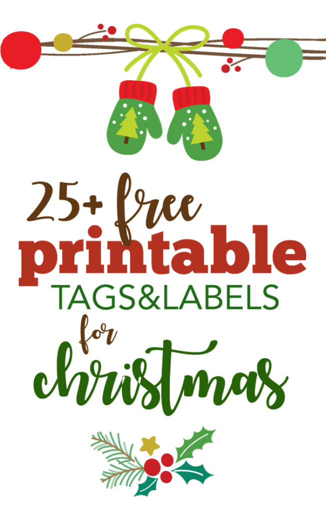 Over 25 Free Printable Christmas Gift Tags Five Spot Green Living