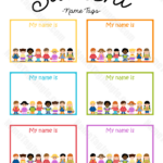 Free Printable Student Name Tags The Template Can Also Be Used For