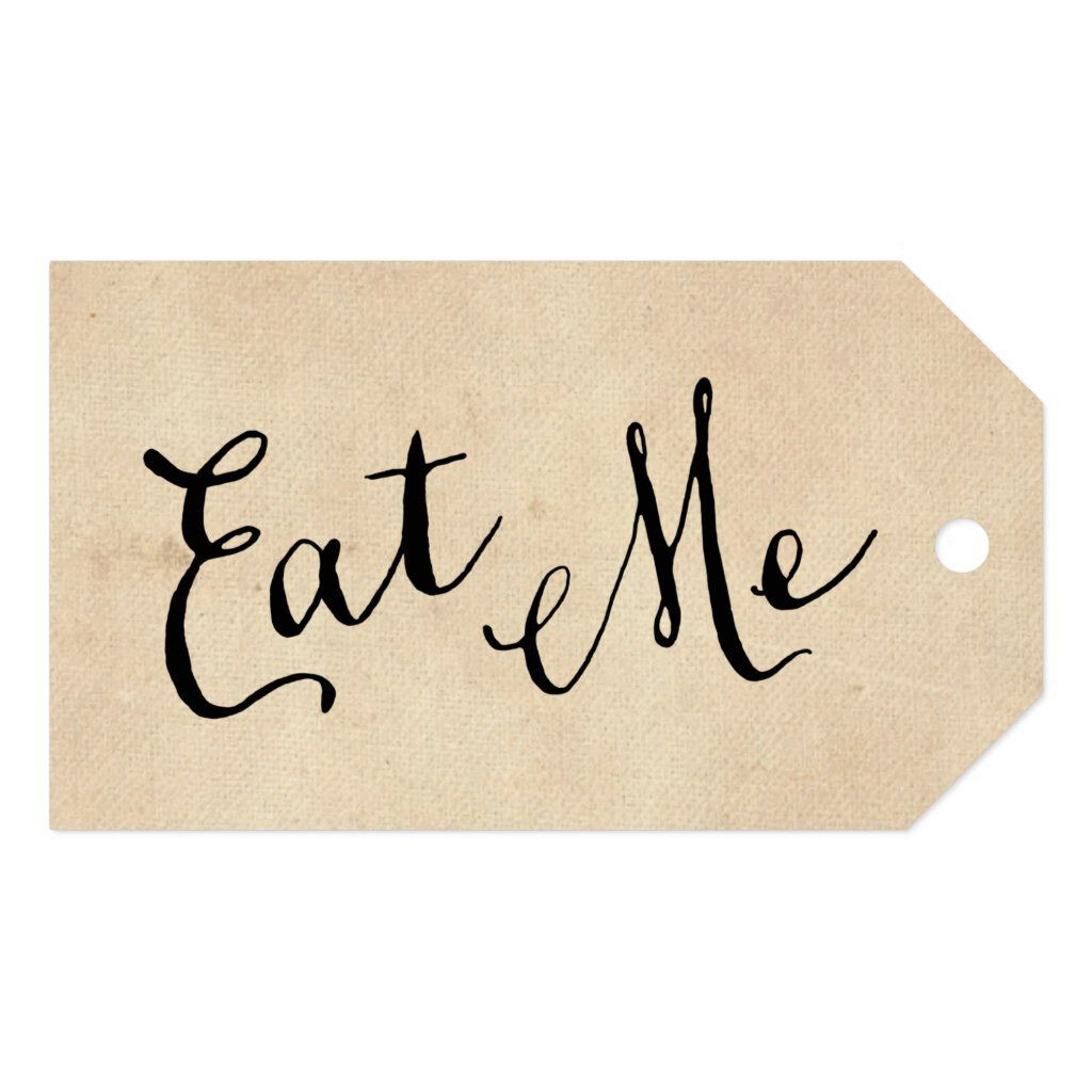 Eat Me Gift Tags Zazzle In 2020 Alice And Wonderland Tattoos 