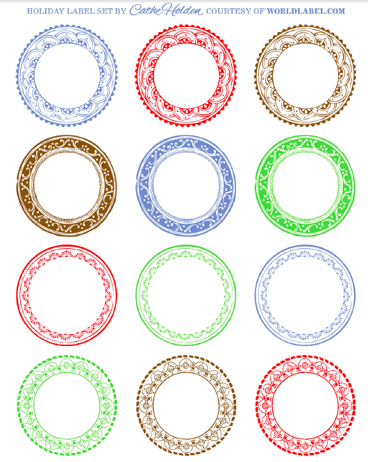 Free Vintage Round Labels For All Your Gifts Part Of A Label Kit For
