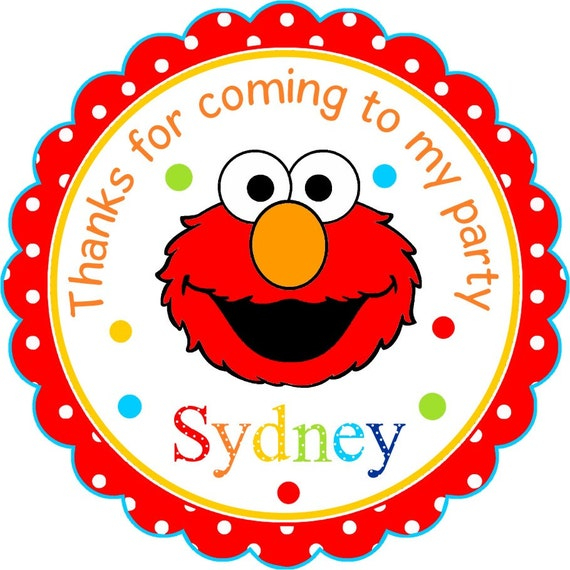 Elmo Stickers Personalized Elmo Labels Elmo Birthday Party