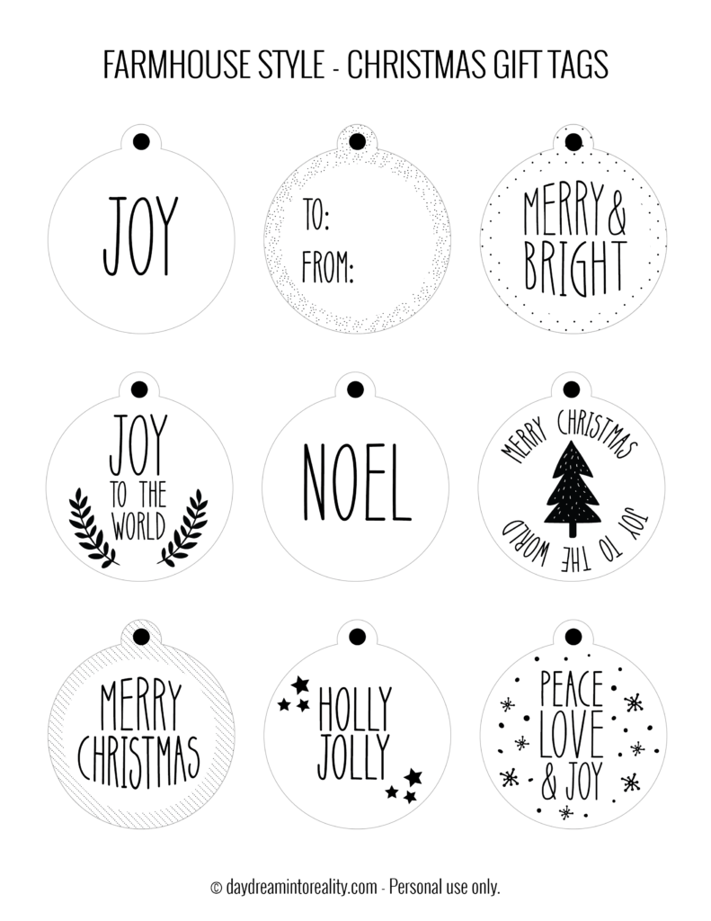 50 Free Printable Christmas Gift Tags Also Blank Templates 