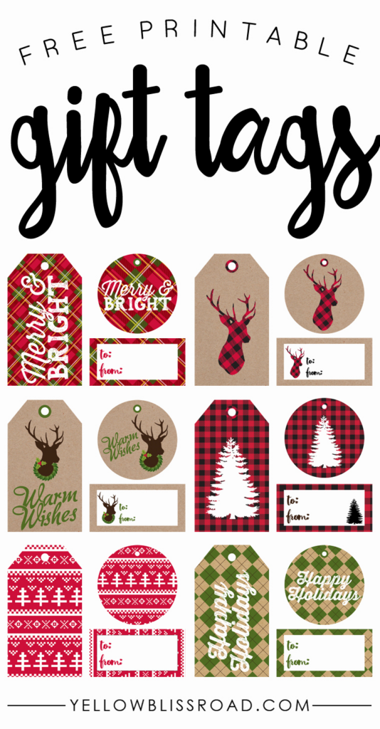 Printable Christmas Gift Tags For Have Yourself A Merry Little 