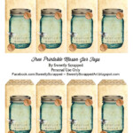 Free Printable Blue Mason Jar Tags Mason Jar Tags Jar Tags Mason