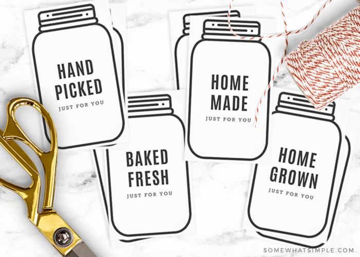 Mason Jar Gift Tags Free Printable From Somewhat Simple