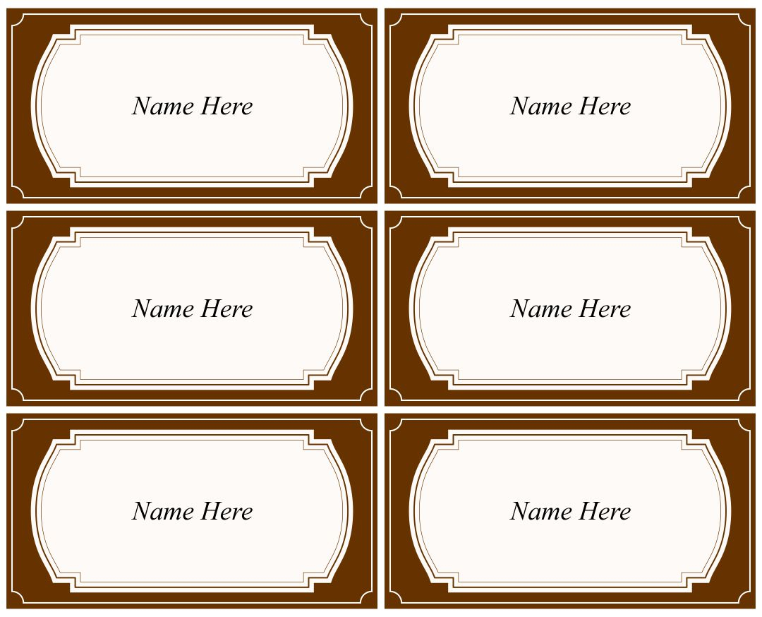 Free Name Tag Templates Printable