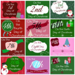 12 Days Of Christmas Printable Tags Busy Moms Helper Christmas Tags