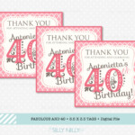 Fabulous 40 Birthday Tags PRINTABLE 40th Birthday Goodie Bag