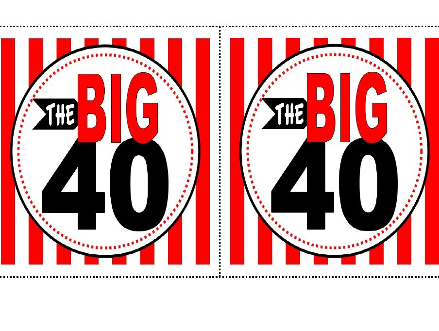 40th Birthday Free Printable 40th Birthday Banner 40th Birthday 