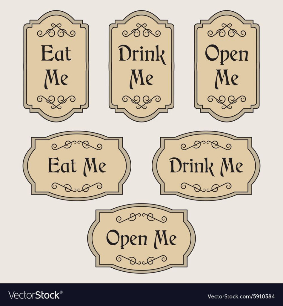 Alice In Wonderland Drink Me Tags Printable MyKingList Alice In 