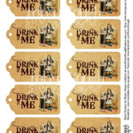 Alice In Wonderland Tags Drink Me Tags Printable Sheet Etsy Alice