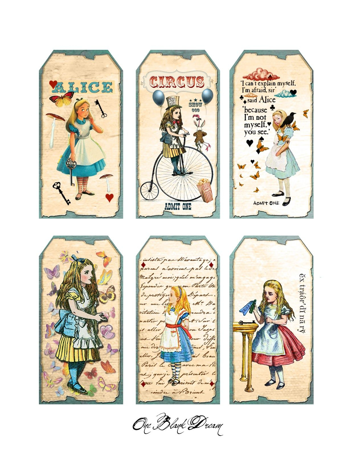 Free Wonderland Printables Free Alice In Wonderland Tags Digital