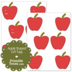 Printable Apple Shaped Gift Tags Printable Treats