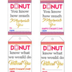 Teacher Appreciation Donuts Tags FREE Printables Pink Heart String
