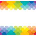 Painted Palette Rainbow Scalloped Border Rainbow Names Paint Palette