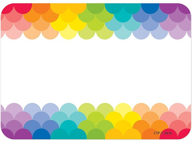 Painted Palette Rainbow Scalloped Border Rainbow Names Paint Palette