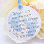 Baby Shower Candle Tags Say A Prayer In Babys Name Baby Etsy In 2020