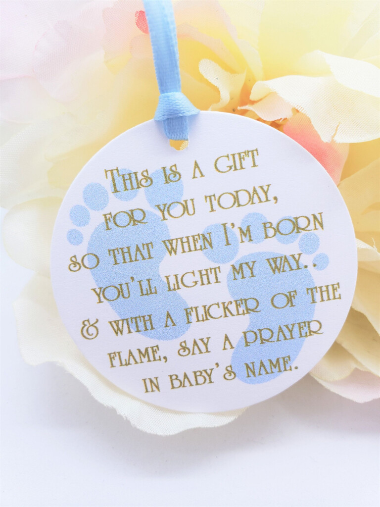 Baby Shower Candle Tags Say A Prayer In Babys Name Baby Etsy In 2020 