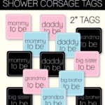 Printable Baby Shower Corsage Tags PrintItBaby Print It Baby