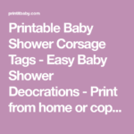 Printable Baby Shower Corsage Tags Baby Shower Printables Baby