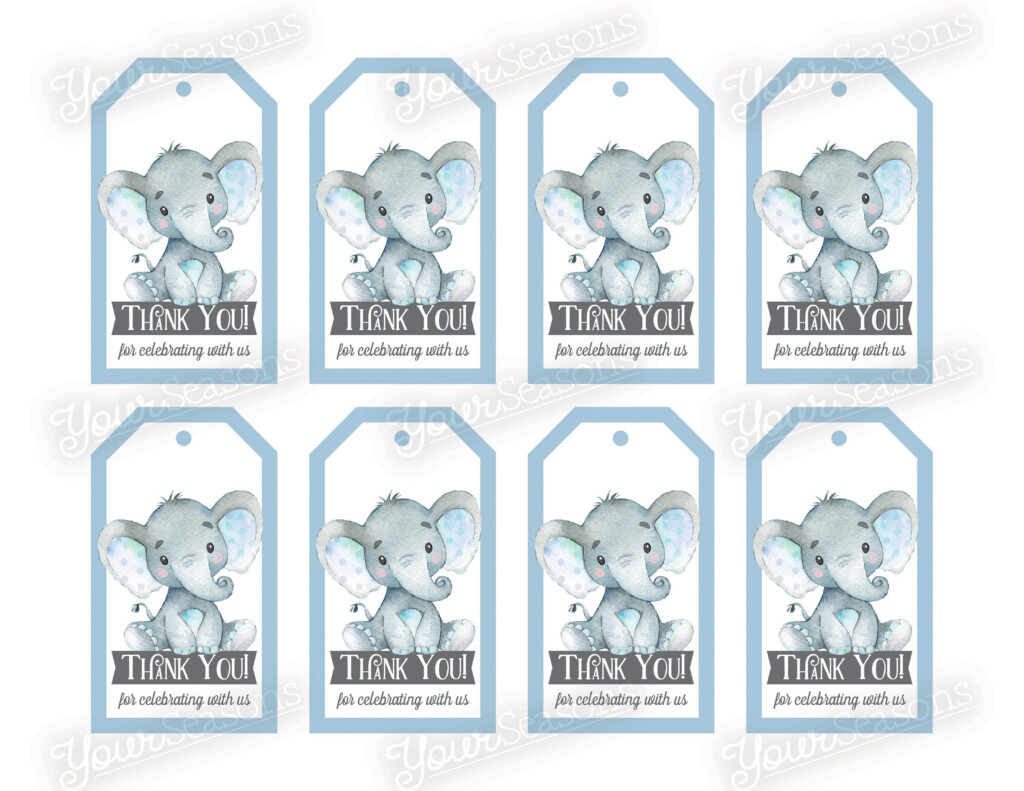 Free Printable Baby Shower Favor Tags Template Elephant Download This 