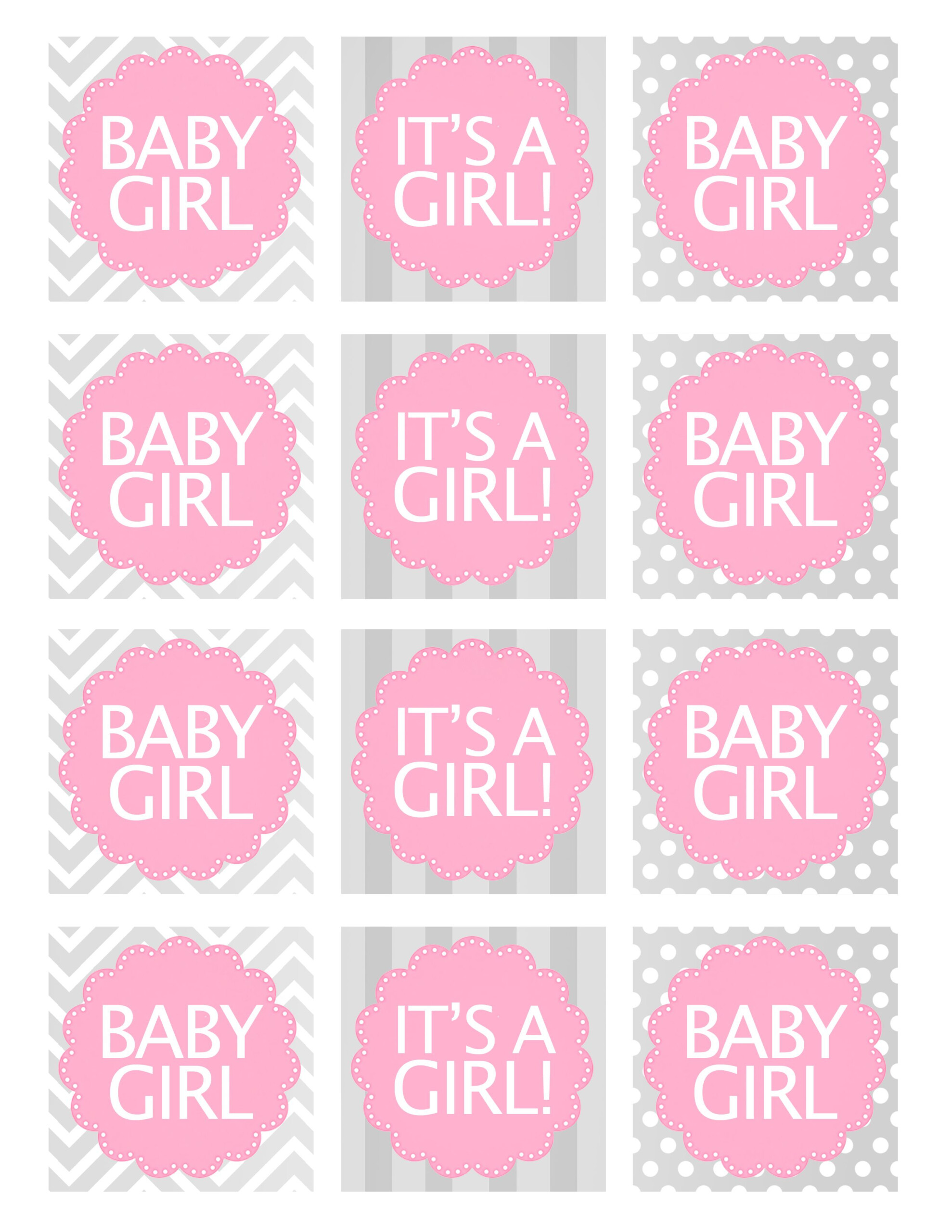 Baby Girl Shower Free Printables Baby Shower Labels Baby Shower