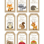 Woodland Friends Forest Animals Theme Baby Shower Favor Tags