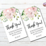 Editable Floral Baby Shower Thank You Tags Instant Download editable